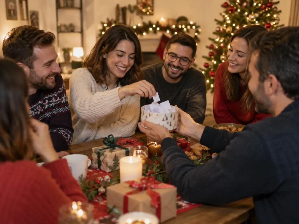 sorteo para intercambio de regalos para Navidad